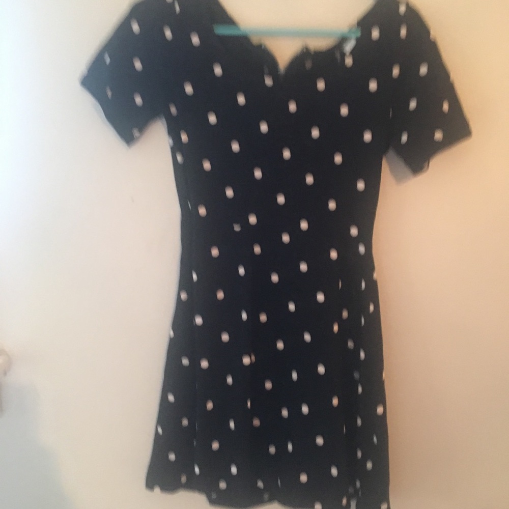 H&M Black and White Polka Dot Skater dress